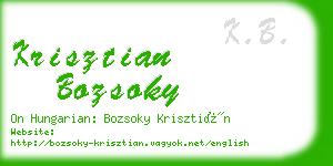 krisztian bozsoky business card